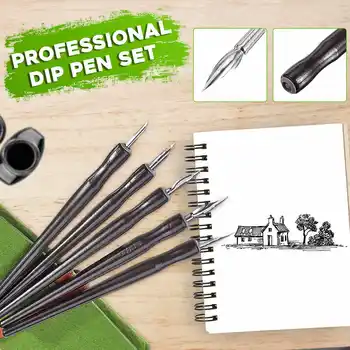 

5PCS Art Writing Drawing Comics Tools Fountain Dip Pen Set