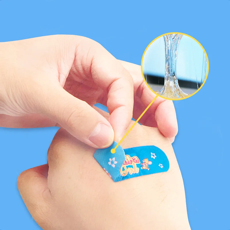 Crianças dos desenhos animados bonitos bandaid impermeável respirável adesivo ataduras primeiros socorros emergência hemostatic adesivos estéreis para crianças