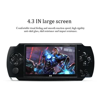 

Handheld Game Console 4.3 inch screen mp4 player MP5 game player real 8GB support for 8Bit 16bit 32bit games,camera,video,e-book