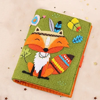 

Cartoon Felt DIY Craft For Kid Girl Children Handmade Notebook Creative Animal Felt Material Package Felt Hand Book Package