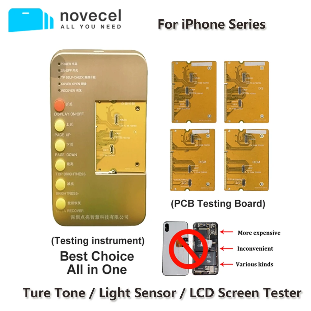 

S1 Display Digitizer LCD Tester Tool Box with PCB Board For iPhone X XR XS 11Pro MAX Test Motherboard Touch Screen 3D Touch Test