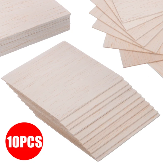 5pcs Balsa Wood Sheets Wooden Plate 200*100*1.5mm House Ship Craft Model DIY