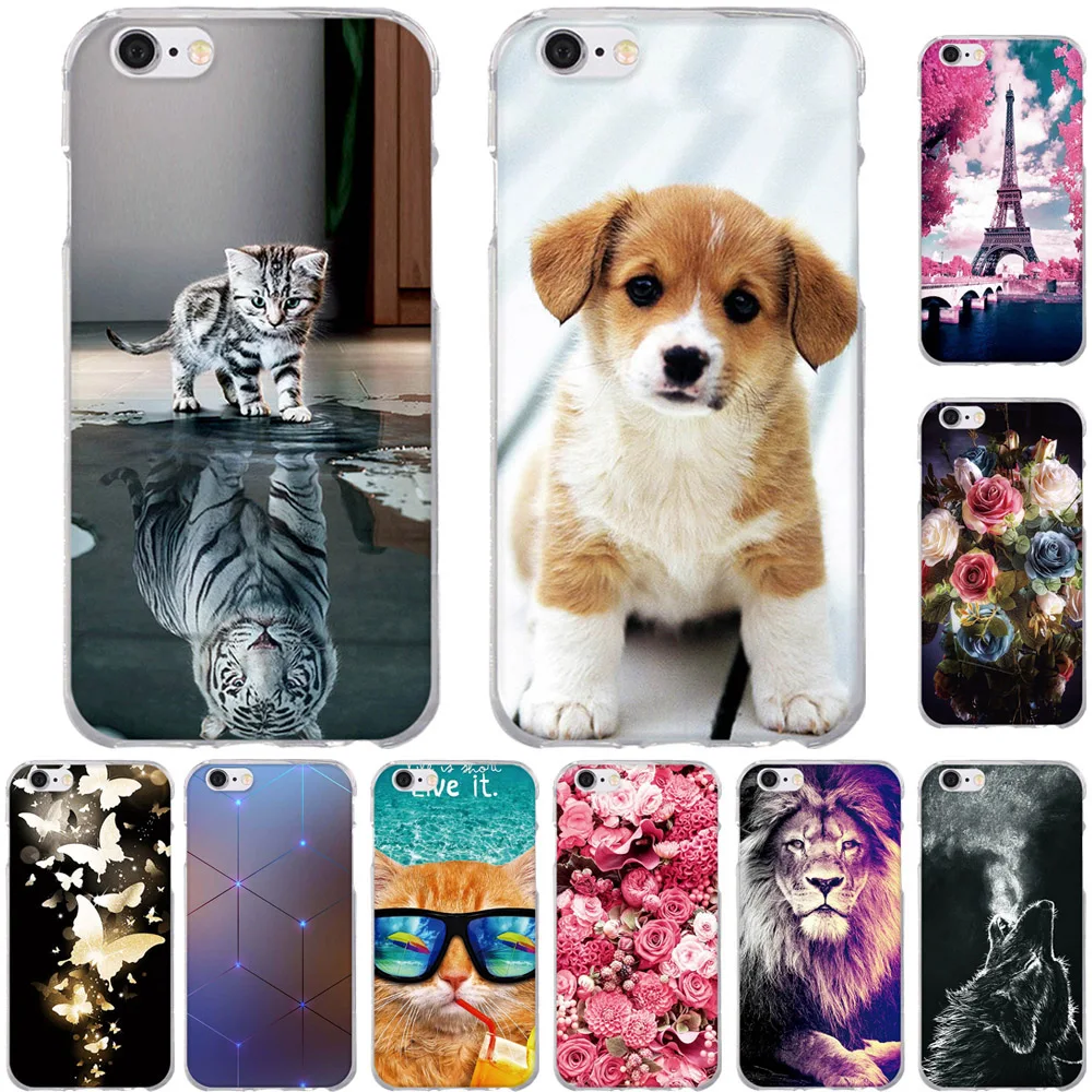 FOR iPhone 5 5s se 6 6S 7 8 Case Silicone TPU Cover For Cases 6s Phone 3D Protective | Мобильные телефоны и аксессуары