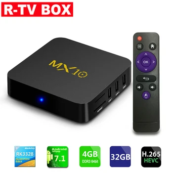 

NEW MX10 TV BOX Android 9.0 smart TV box RK3328 Quad-Core 4GB RAM 32GB ROM KD Suppot H.265 UHD 4K 2.4G WiFi USB 3.0 Set-top box