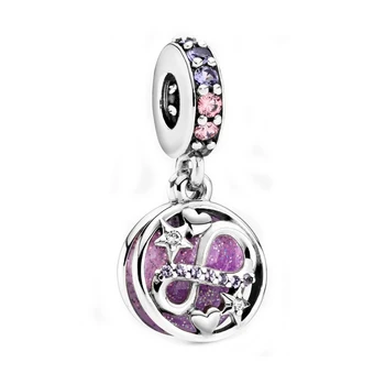 

Free Shipping 925 Sterling Silver Glittering Infinity Hearts Stars Dangle Charm Fit Pandora Bracelets For Women DIY Jewelry Bead