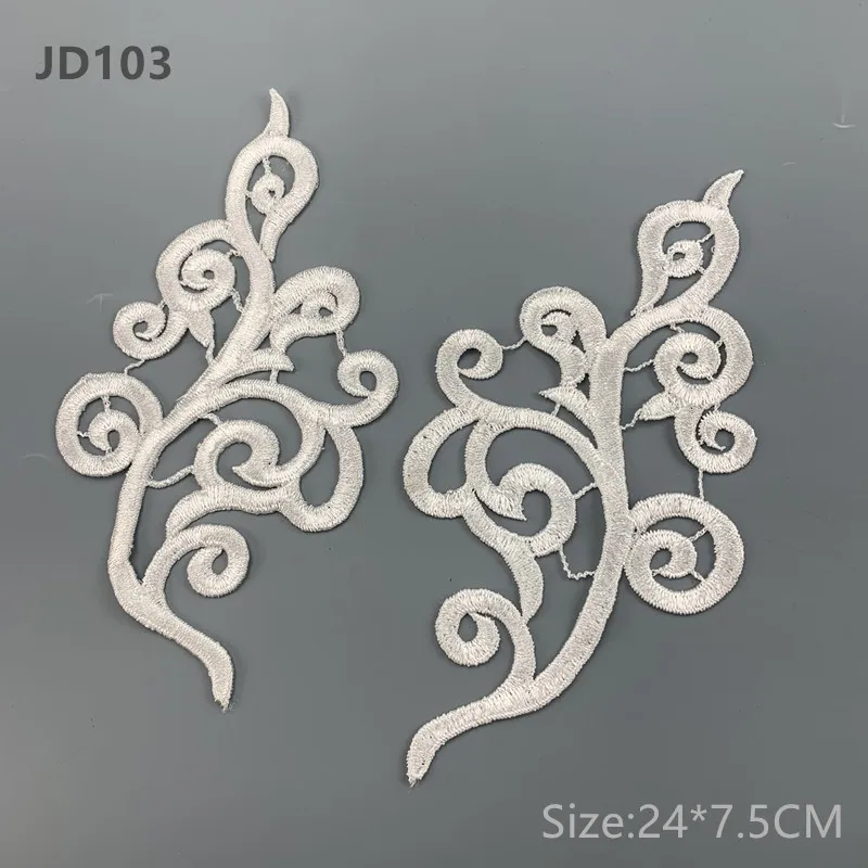 Sewing Patches Lace Garment Accessories Lace Sewing Supplies Lace Sewing Accessories Lace Accessories Lace Decoration Clothing Accessories 1 pair embroidered patches for clothing