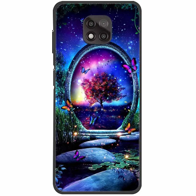 Butterfly Silicone Soft Phone Cover and Protector for Moto G Power and Play