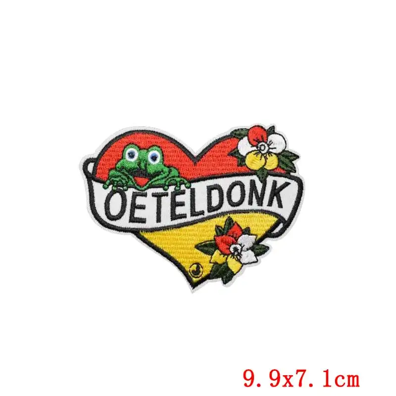 Самодельные патчи Oeteldonk в виде лягушки вышитые для одежды значки на одежду с