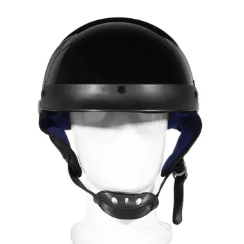 

New Unisex DOT Motorcycle Helmets Bright Black Half Face Helmet Chopper Cruiser Travel Scooter Biker Head Protection Safely Cap