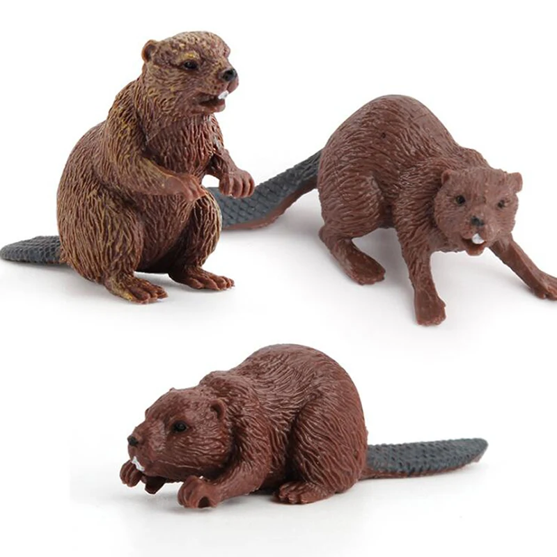 plastic beaver figurines