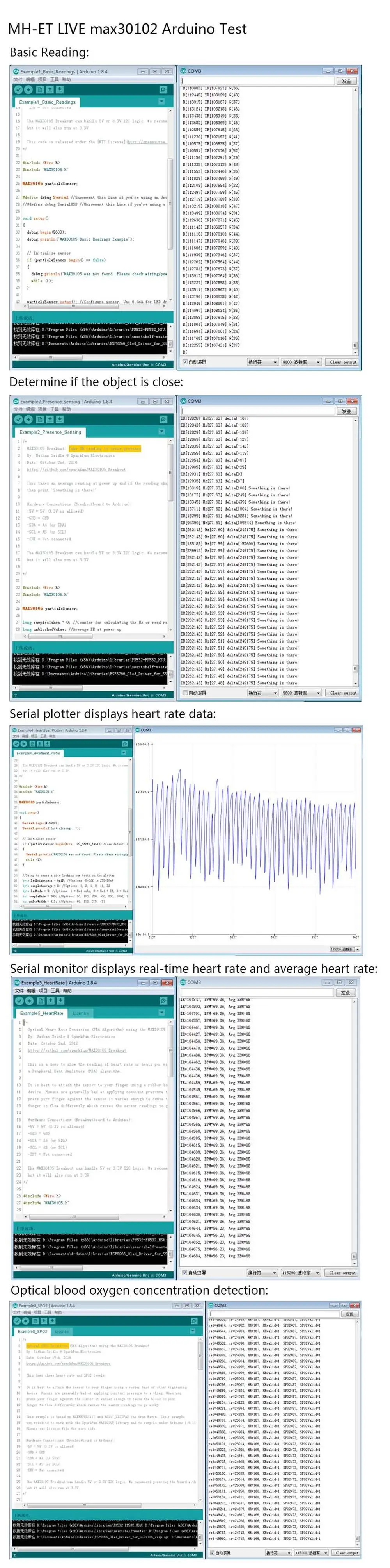 MH-MAX30102-arduino程序说明英文