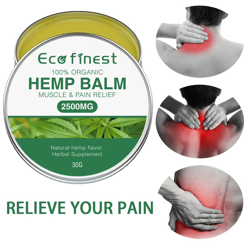 30g Strong Cure Power 2500mg density Hemp Balm Relieve Pain and Massage Cream Care body for all skins