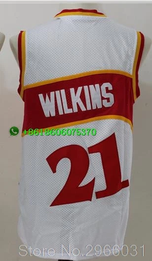 A+++ Качественная мужская одежда для взрослых#21 Dominique Wilkins 4 Spud Webb 11 Trae Young Jersey Atlanta