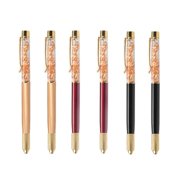 

2PCS 24K Microblading Pen Eyebrow Manual Tattoo Pen Permanent Tattoo Needle Handmade Pen 3D Cosmetic Tattoo Tools