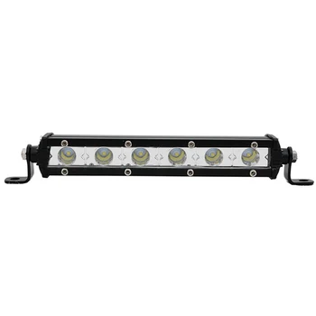 

White Bar 7inch LED Waterproof Slim Beam Driving Roof Lamp Boat 10-30V DC
