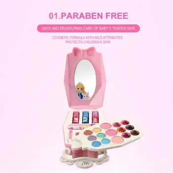 

Baby Makeup Toys Girls Pretend Play Safe Makeup Kit Toy Cosmetics Games Best Gifts For Kids Princess Portable Makeup Toy Set