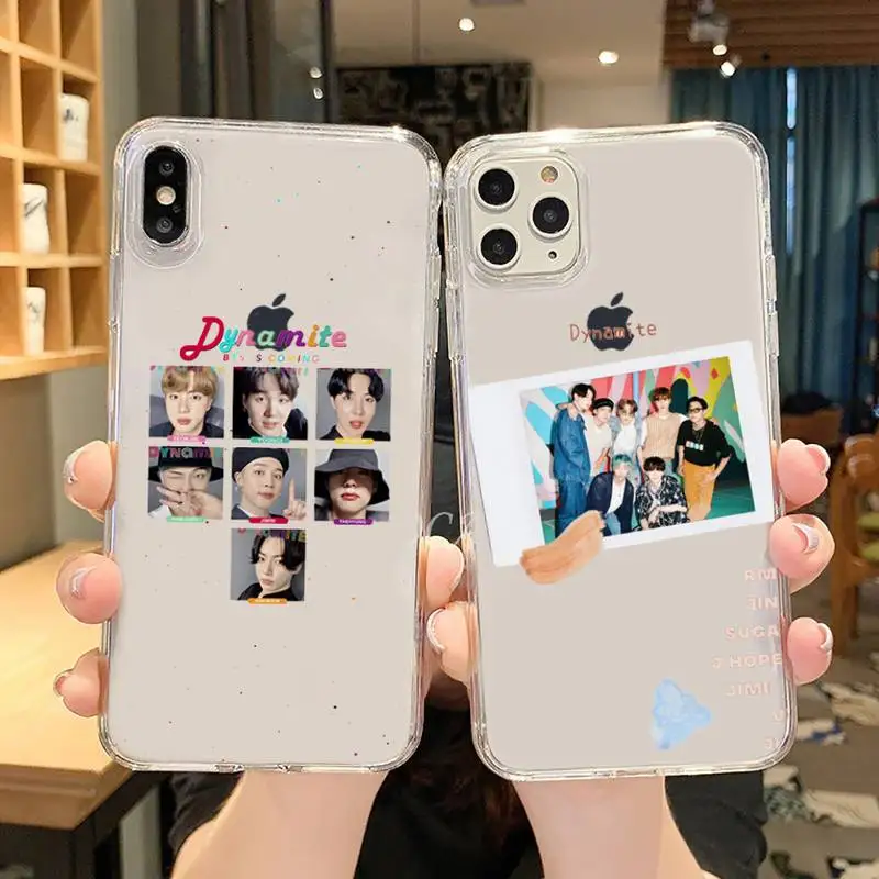 

Korean kpop group new song 'Dynamite' Phone Case Transparent soft For iphone 5 5s 5c se 6 6s 7 8 11 12 plus mini x xs xr pro max