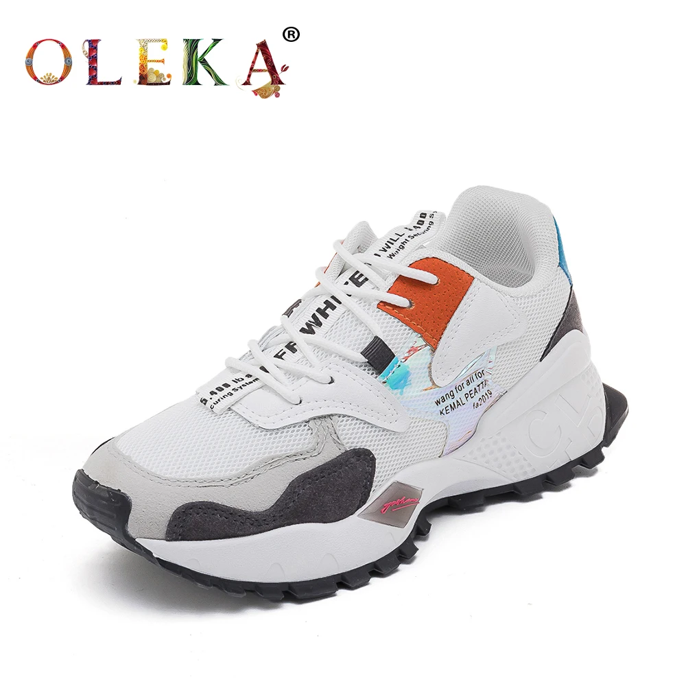 

OLEKA 2020 New Autumn And Summer Platform Sports Shoes Comfortable Flat Bottom Color Matching And Breathable Women's Shoes SA20
