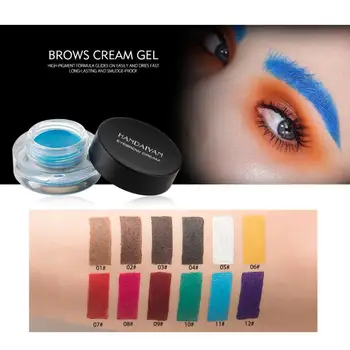 

12 Colors Eyebrow Enhancers Professional Colorful Eyebrow Tint Waterproof Eyebrow Eyebrow Brush Eye Brow Pomade Makeup TSLM1