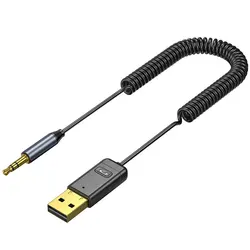 Receptor inalámbrico auxiliar de 3,5mm, Cable transmisor de Audio Práctico y rápido, Kit de manos libres adaptador para altavoz de coche, nuevo