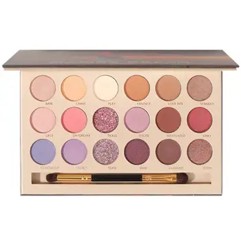 

18 Colours Eyeshadow Eye Shadow Palette Makeup Kit Set Make Up Free Brush TSLM2