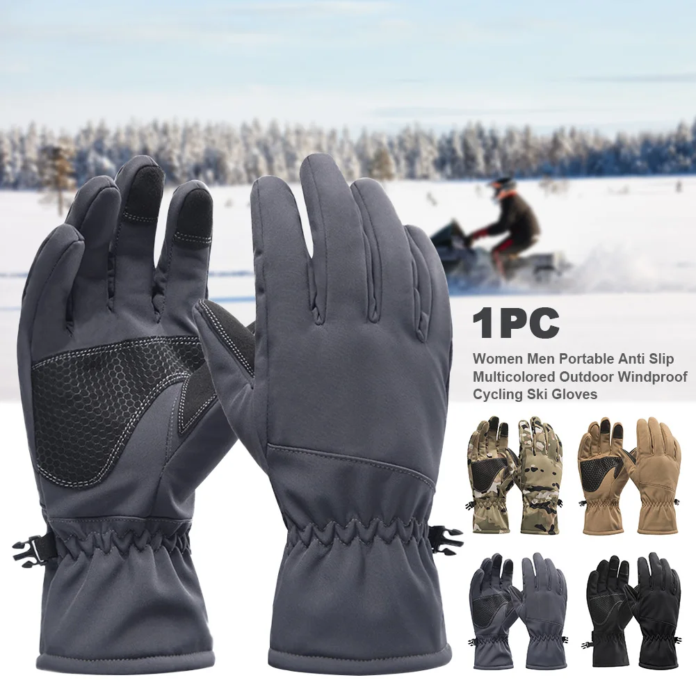 Зимние теплые водонепроницаемые перчатки для сноуборда для женщин и мужчин, теплые противоскользящие ветрозащитные уличные эластичные лыжные перчатки для велоспорта и пешего туризма