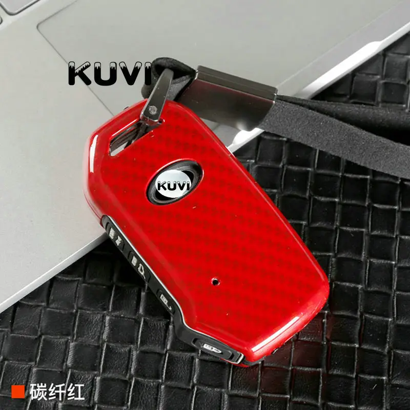 Carbon fiber Alloy+Silicone Car Key Fob Shell Cover Case For Kia Sportage Ceed Sorento Cerato Forte