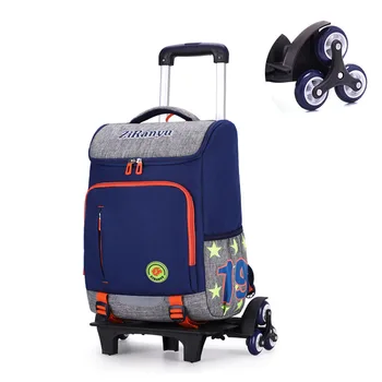 

2019 Cartoon trolley case Climb the stairs school bag 6-10 years kids students suitcase waterproof backpack Girl travel luggage