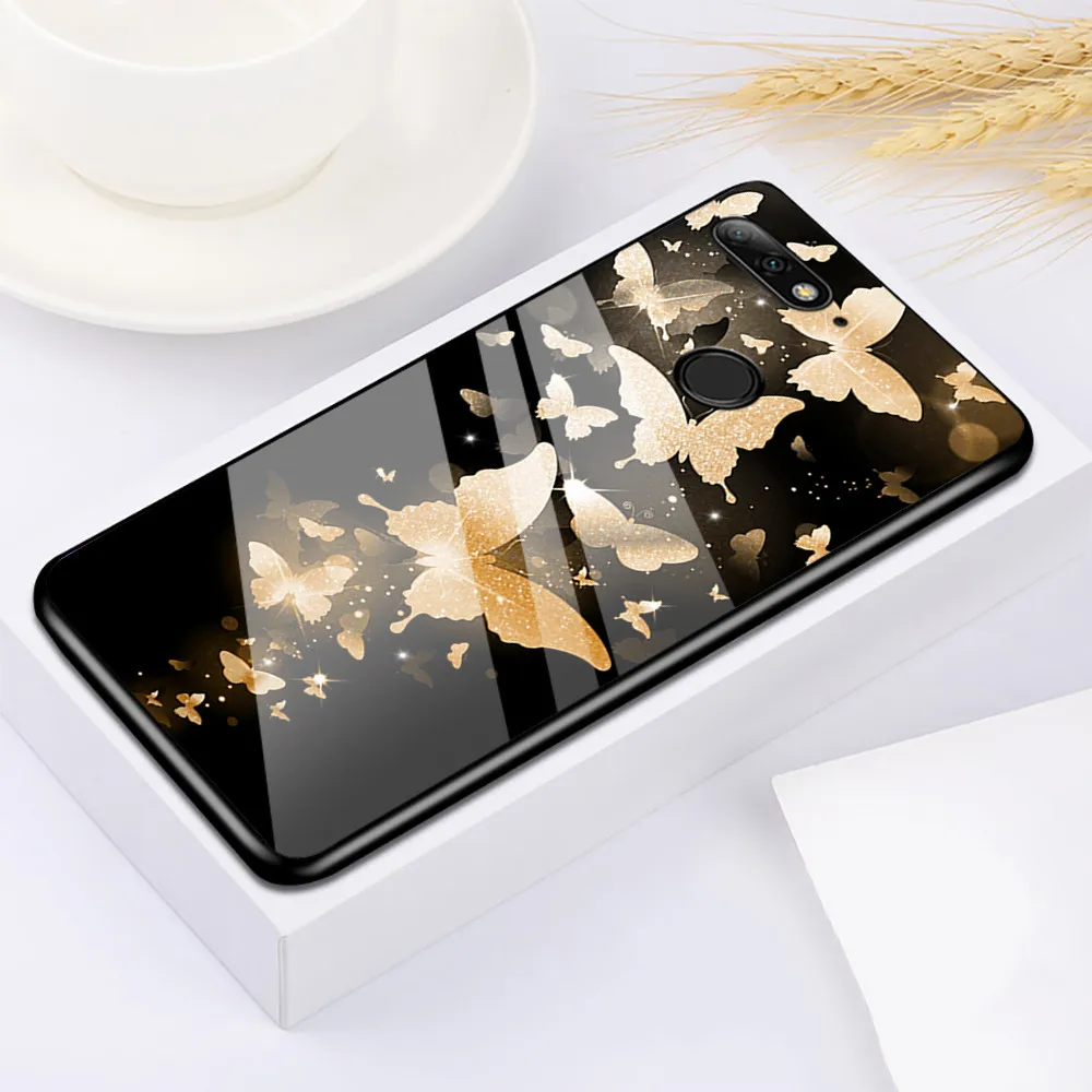 Роскошный чехол из закаленного стекла чехол для huawei Honor 6X7X8 A 8X MAX 9 10 20 Lite Pro Play Note 10 V20 huawei P Smart+ Y7 Pro - Цвет: 06