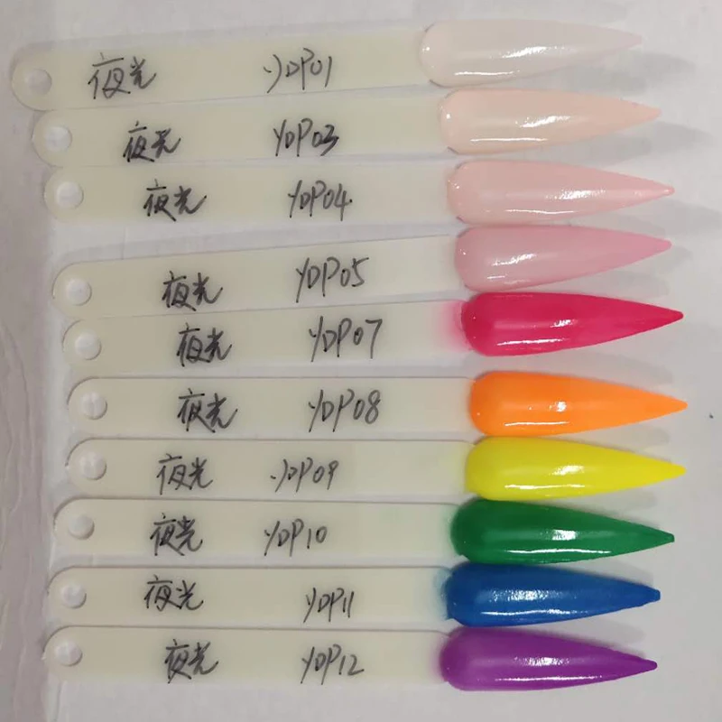 Acrílico da Cor do Unha do Frasco Escuro da Cor de Néon para a Arte do Unha e Design Pces Hgtrrt4 Brilho Ajustado Acrílico 12 no pó 10g 15 Brilho p/ unha