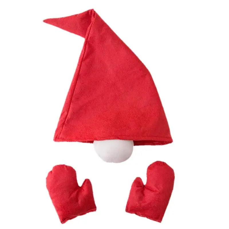 Красные тканевые перчатки с орнаментом на рождественскую елку, новогодние вечерние рождественские украшения для дома Nvidad Xmas