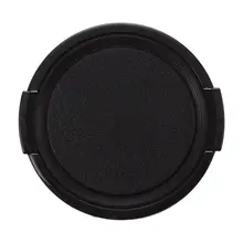 FFYY-камера пластиковая боковая защелка на передней крышки объектива Защитная крышка Черный 49 мм