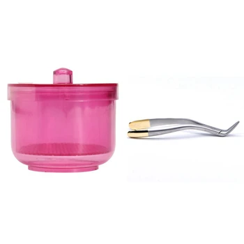 

Root Fragment Minimally Invasive Tooth Extraction Forcep with Pink Plastic Autoclavable Disinfection Box