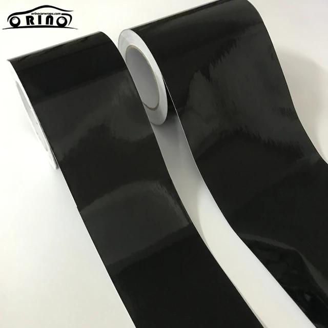 10cm Breite Glanz Schwarz Air-Release Vinyl Wrap Rolle Glänzend Auto Körper  Aufkleber Wrapping Folie - AliExpress