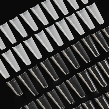 

500pcs False Nail Art Tips French Natural Transparent Coffin False Nails Tips Acrylic UV Gel Nail Polish Manicure