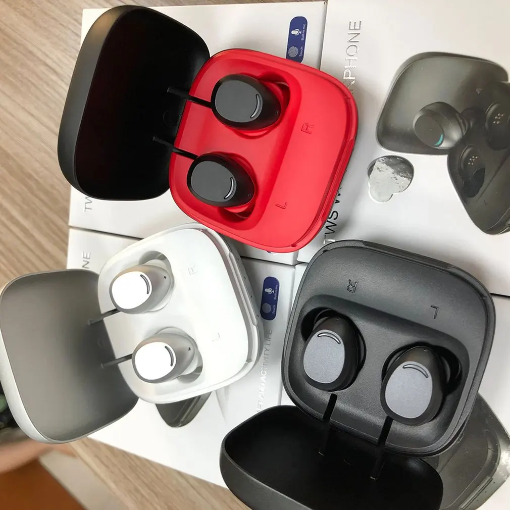 Наушники Bluetooth 5,0, беспроводные наушники, спортивные наушники, 3D стерео звук, вкладыши с портативным микрофоном и зарядным устройством