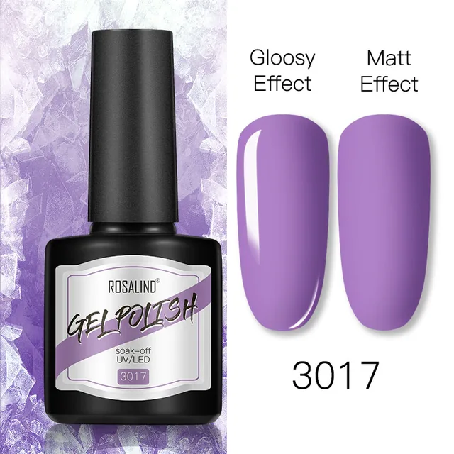 ROSALIND 8ml Gel Nail Polish Shiny Matte Effect Gel Polish For Manicure Nail Art Design Semi Permanent Painting Varnishes Gel RS17-3017