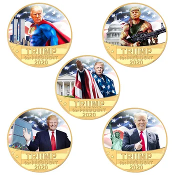 

Donald Trump for President Gold Plated Commemorative Coins Set US Coins Original Souvenir Medal Challenge Coin Gift
