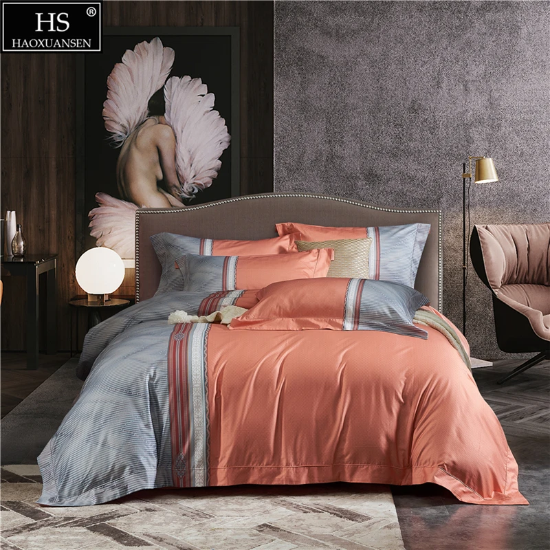 

Cozy Lines Wavy Baroque Pattern 4Pieces Bedding Sets Digital Printing Bed Sheets Pillowcase Duvet Cover Queen King Size 650TC