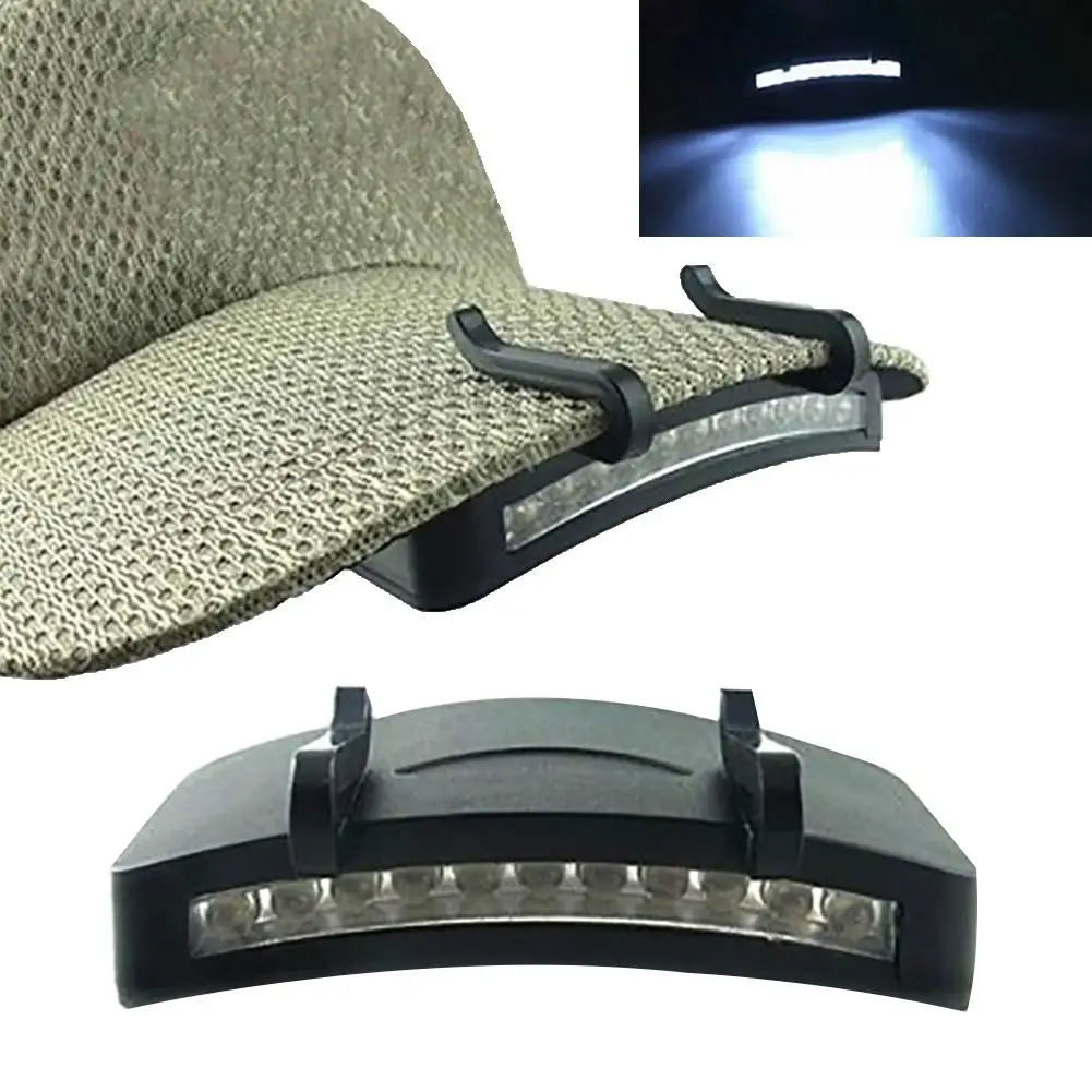 

Super Bright Night Fishing 11-LED Cap Light Headlight Headlamp Head Flashlight Head Hat Clip On Light Fishing Head Lamp
