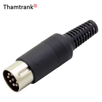 

3PCS 8Pin DIN Male Solder Connector With Plastic Handle Soldering cables DIY Wire Connector Fits Cable Size Up to 6.5mm