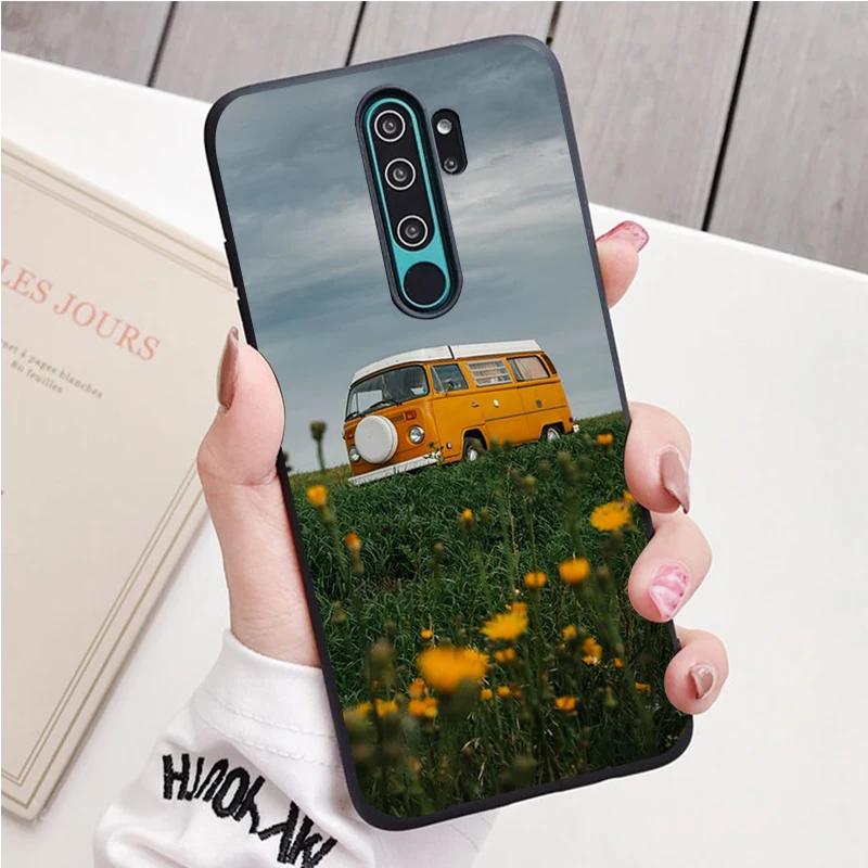 Combi Van Surf black Silicone Phone Case For Redmi note 9 8 7 Pro S 8T 7A Cover xiaomi leather case charging