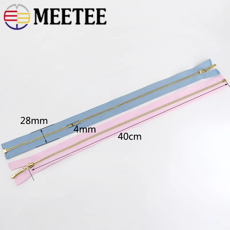 2/5pcs Meetee 40-70CM 3# Open-End Auto Lock Metal Zippers for Sewing Clothes Bags Purse Shoes Craft Accessories Supplies ZA046