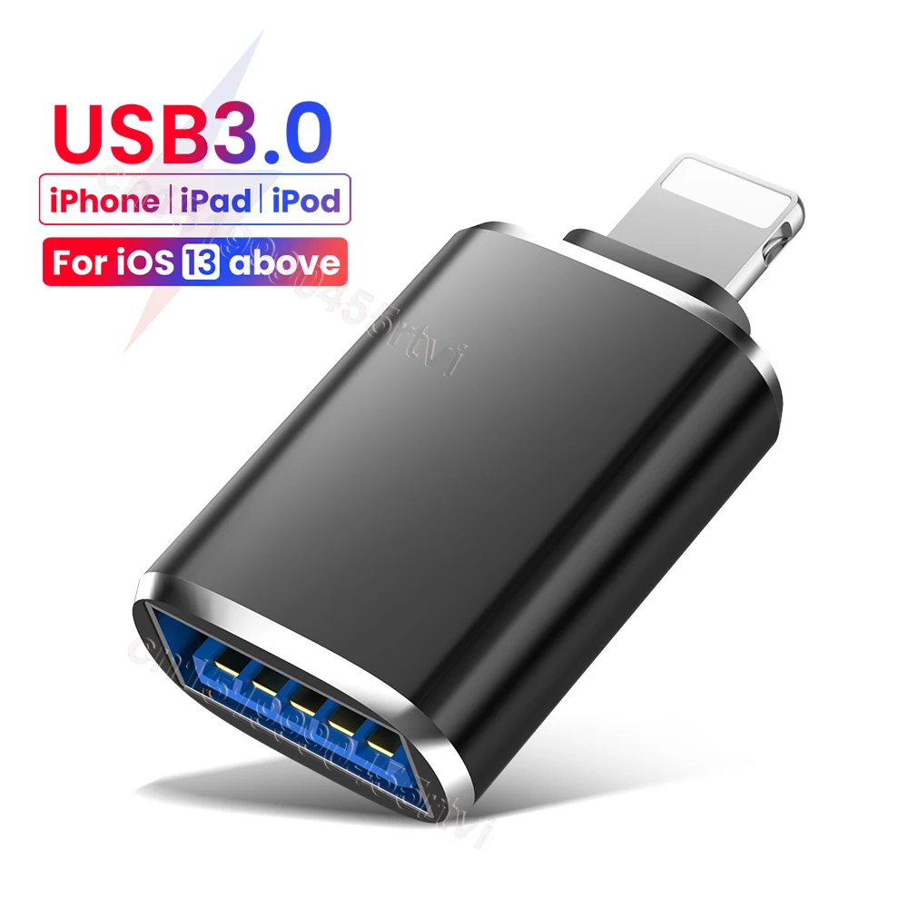 Usb3.0 Otg Adapter For Iphone 13 12 11 Pro Xs Max Xr X 8 Plus 7 6s Ipad