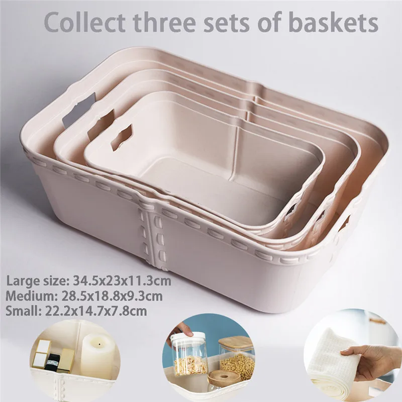 Beige DIY Настольная корзина для хранения всякой всячины Нижнее белье коробка для хранения игрушек косметический блокнот-органайзер канцелярский контейнер корзина для белья - Цвет: Beige