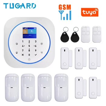 433MHz Wireless GSM WiFi Alarm WiFi Smart Home Alarm GSM Security Burglar Alarm System for IOS/Android Tuya APP Remote Control 2018 kerui w18 wireless wifi gsm burglar security home alarm system android ios app wireless smoke detector wifi smart socket