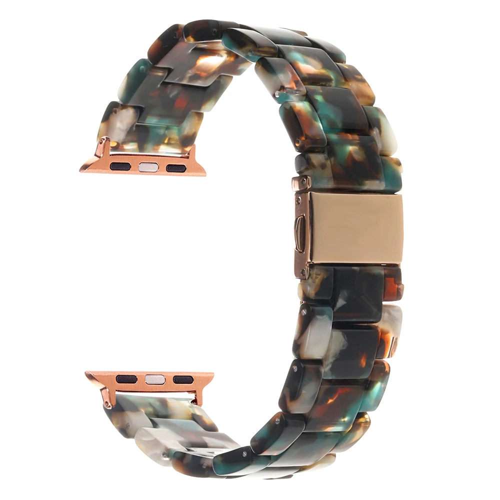 Смола Watcband ремешок для наручных часов Apple Watch 4/5 браслет для наручных часов iwatch, ремешок 44/40/38/42 мм, версия 5 4 3 2 1 Керамика часы ремень аксессуарами