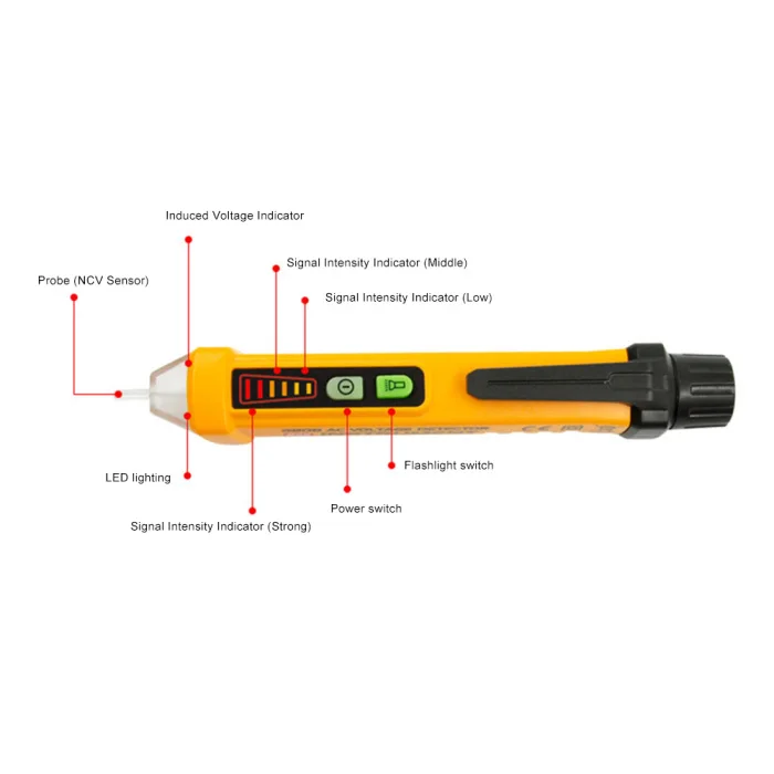 Многофункциональная СВЕТОДИОДНАЯ ручка тестера напряжения тестирование чувствительности карандаша Электрический Компактный DAG-shipping