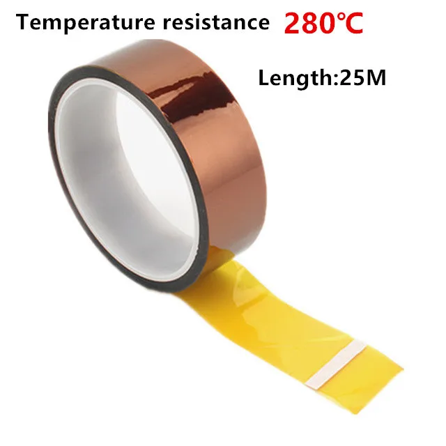 Автомобильная высокотемпературная лента термополиимидная лента клейкая лента для 3d-печати BGA 5 мм 8 мм 10 мм 15 мм 20 мм 25 мм - Цвет: Gold Colour