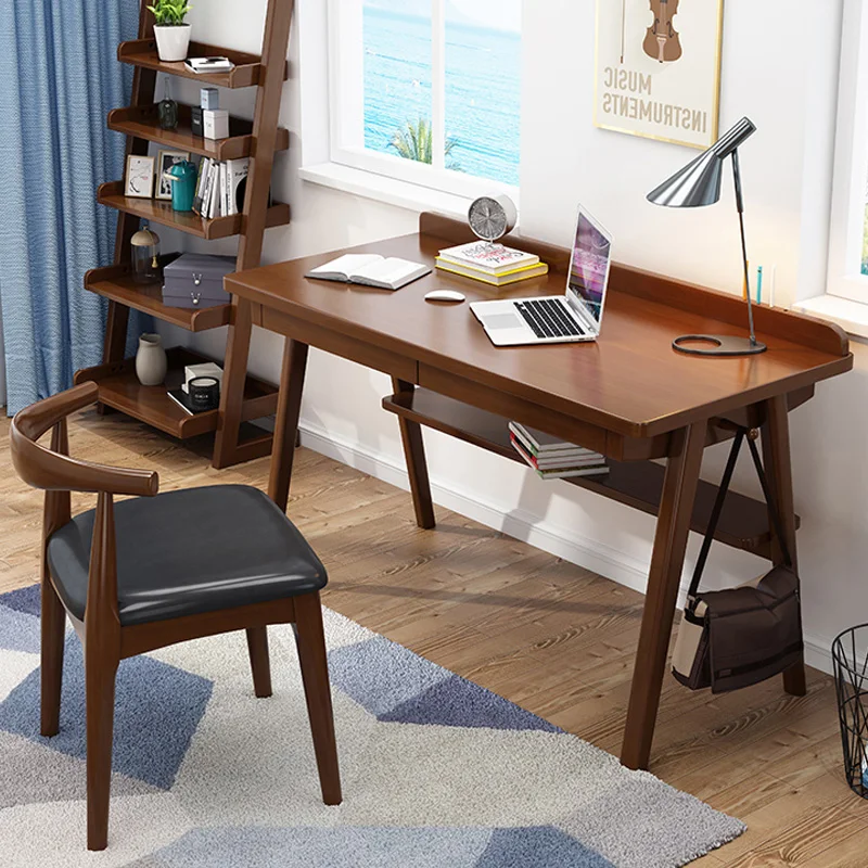 

Nordic Solid Wood Desk Simple Desk Simple Student Writing Desk Junior High School Students Learning Home Desktop Computer Desk